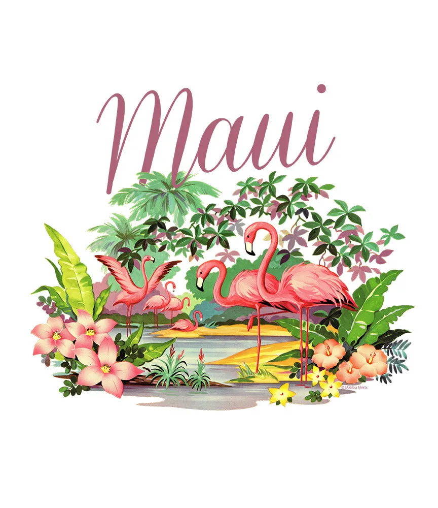 Maui Flamingos T-Shirt sold by Malibu Shirts product image thumbnail 2