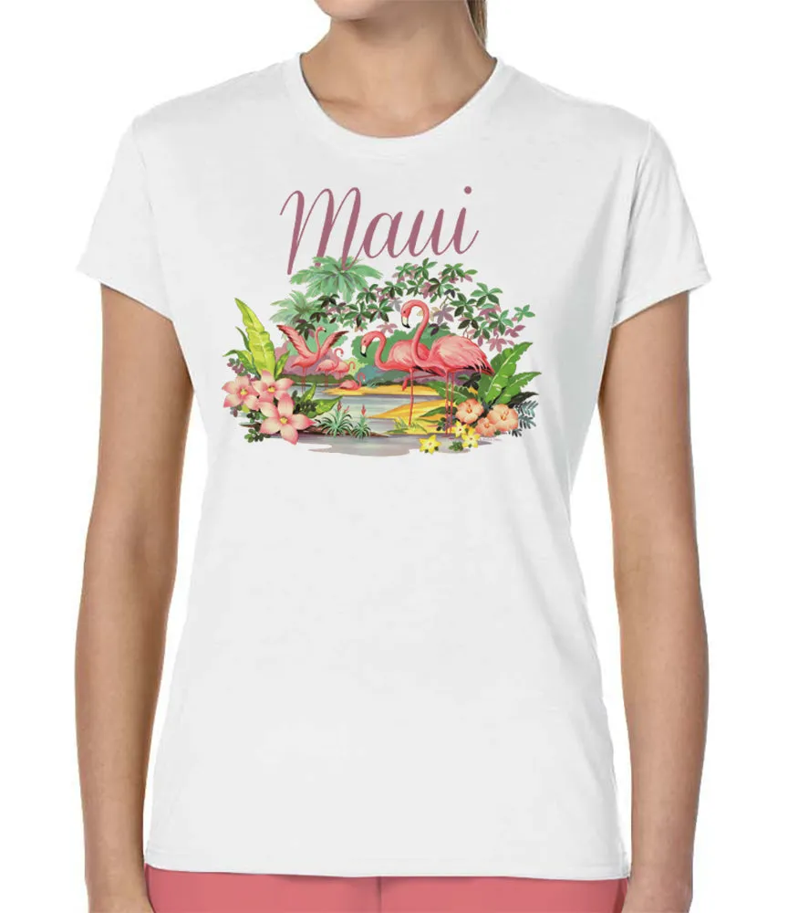 Maui Flamingos T-Shirt sold by Malibu Shirts