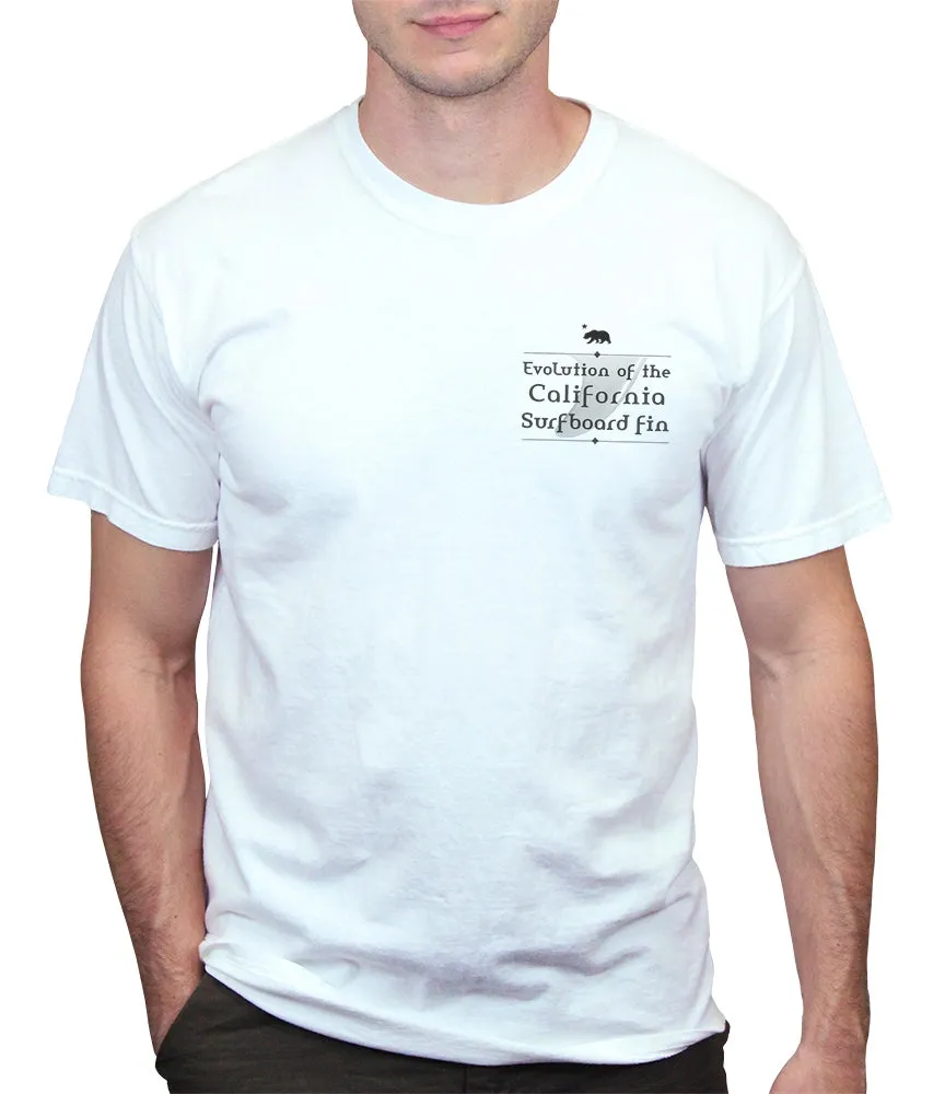 Evolution of Surfboard Fins Men's T-Shirt sold by Malibu Shirts product image thumbnail 3