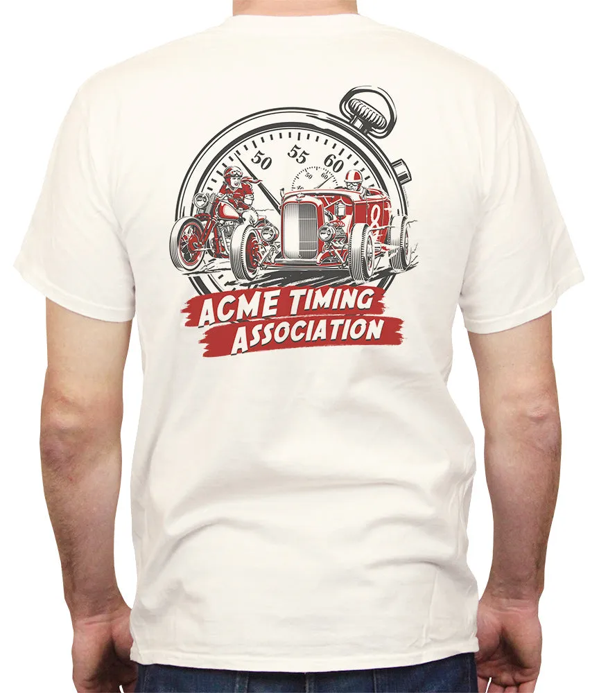 Acme Speed Shop Timing T-Shirt sold by Malibu Shirts