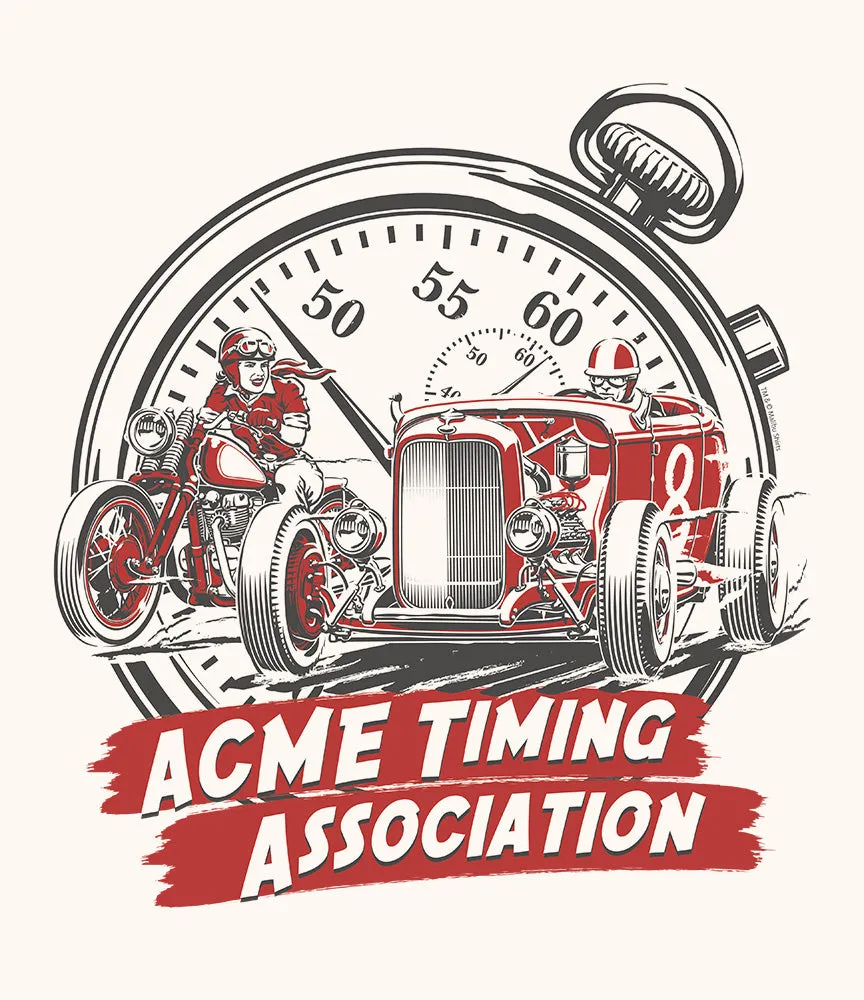 Acme Speed Shop Timing T-Shirt sold by Malibu Shirts product image thumbnail 2