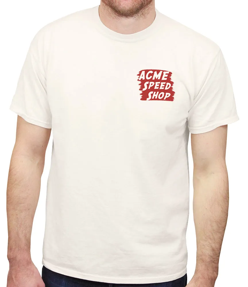 Acme Speed Shop Timing T-Shirt sold by Malibu Shirts product image thumbnail 3