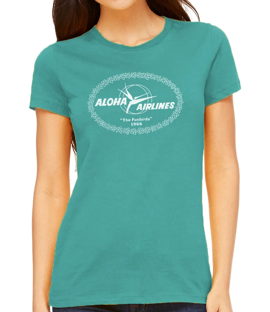 Aloha Airlines Funbirds 1966 Women's T-Shirt sold by Malibu Shirts