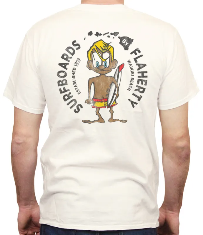Surfboards by Flaherty Men's T-Shirt sold by Malibu Shirts