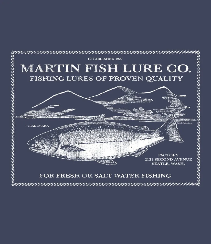 Martin Salmon Lures Vintage Label T-Shirt sold by Malibu Shirts product image thumbnail 2