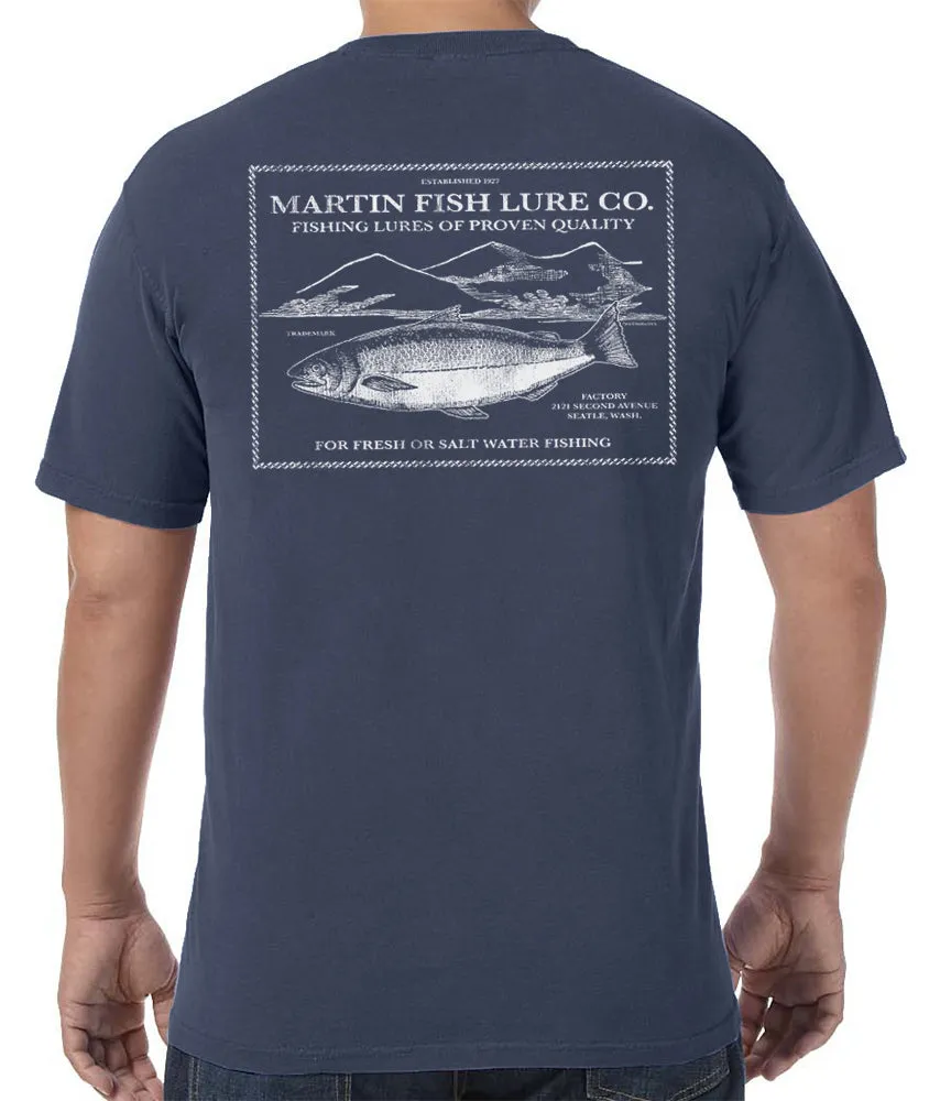 Martin Salmon Lures Vintage Label T-Shirt sold by Malibu Shirts