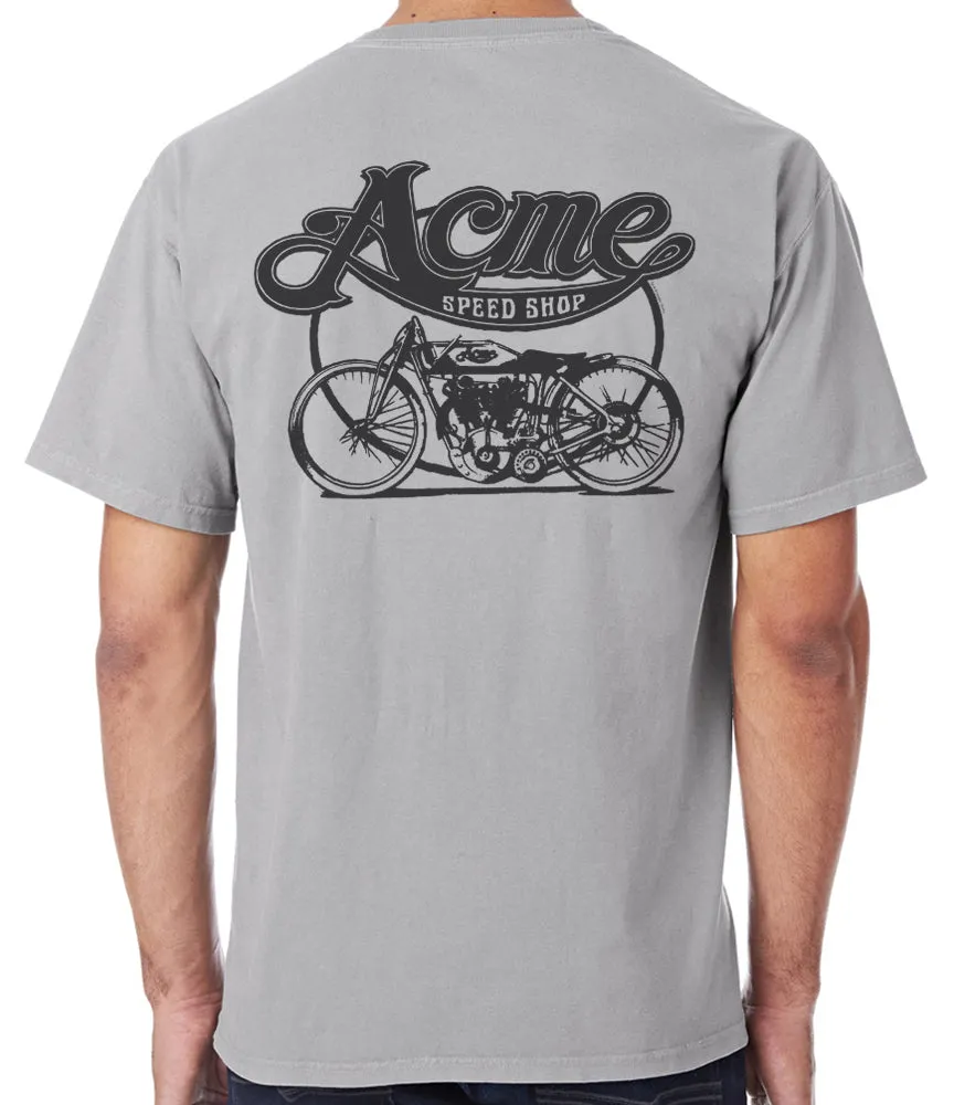 Acme Speed Shop Board Track Racer T-Shirt sold by Malibu Shirts