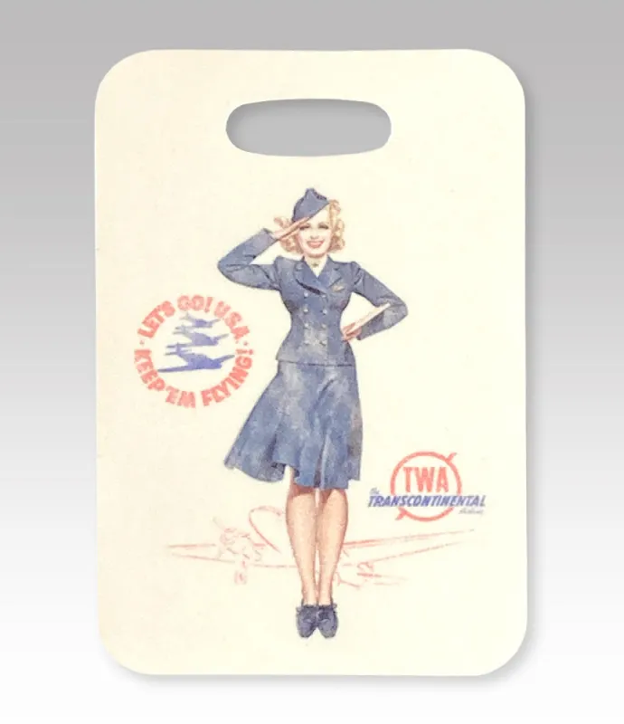 TWA Pin Up Luggage Tag sold by Malibu Shirts