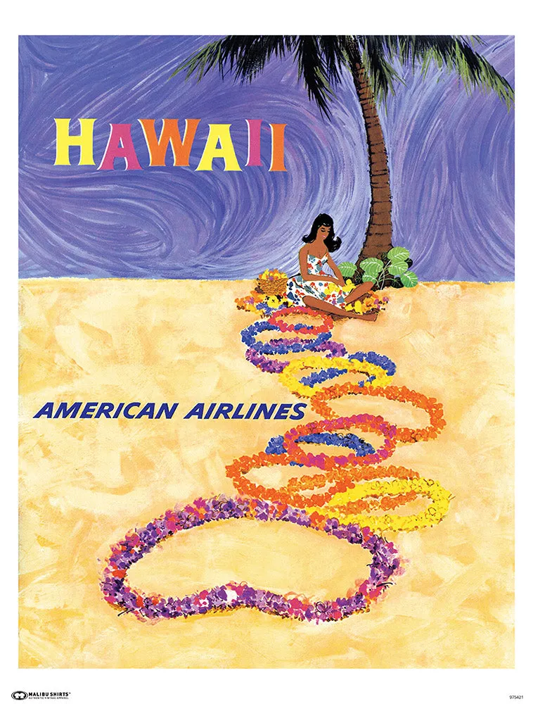American Airlines Hawaii Poster sold by Malibu Shirts