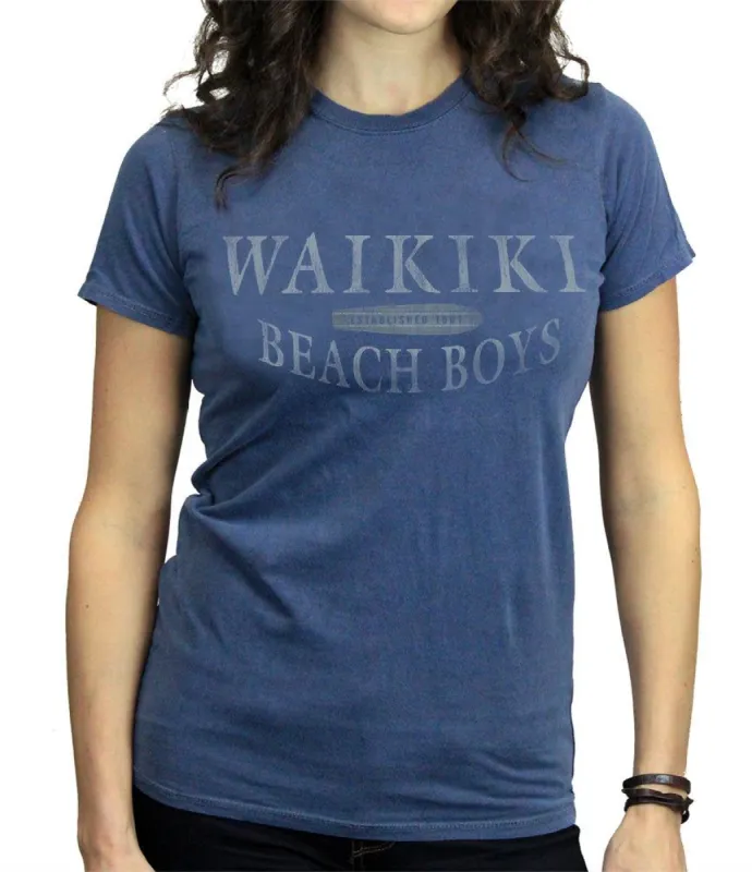 Waikiki Beach Boys Women's T-Shirt sold by Malibu Shirts