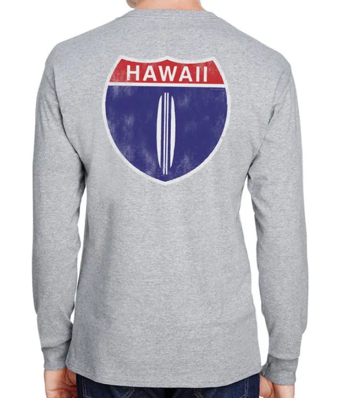 Hawaii Highway 1 Long Sleeve sold by Malibu Shirts