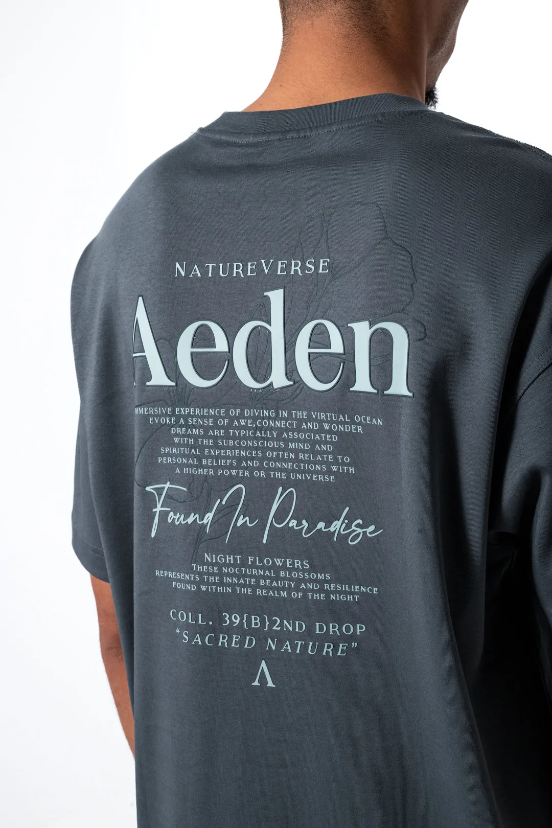 Marshall Tee | Grey/Blue sold by Aeden Official product image thumbnail 4