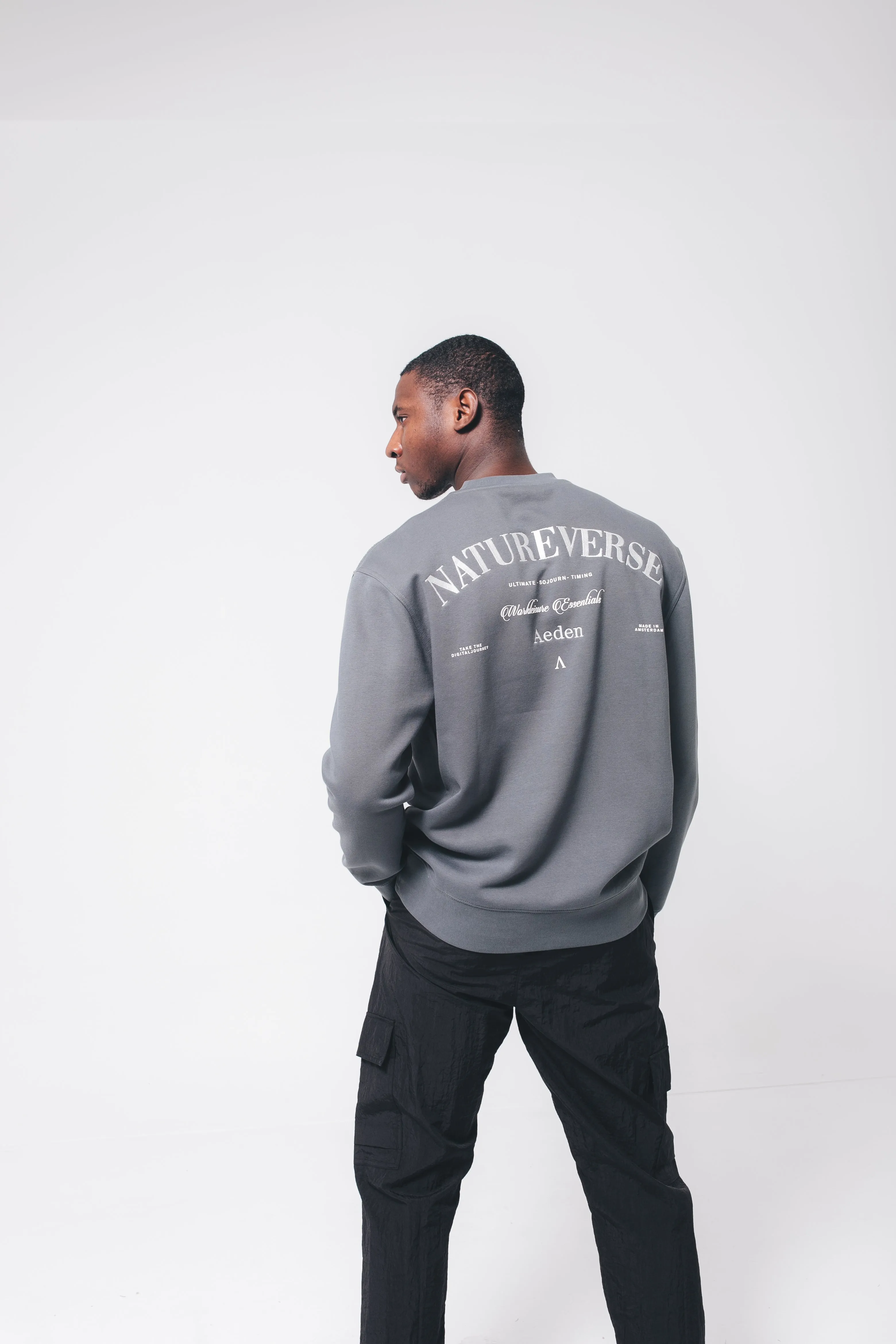 Verso Sweater | Grey/Blue sold by Aeden Official product image thumbnail 4