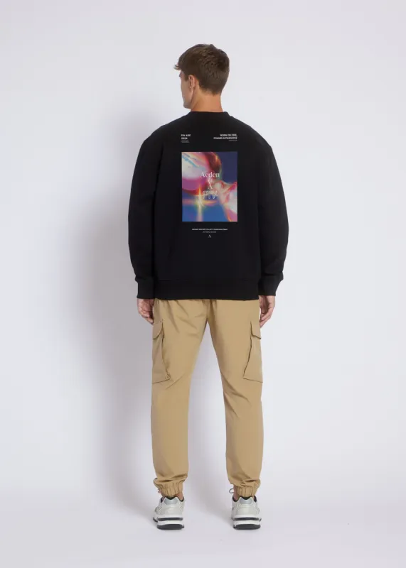 AEDEN x PIV Crewneck | Black sold by Aeden Official