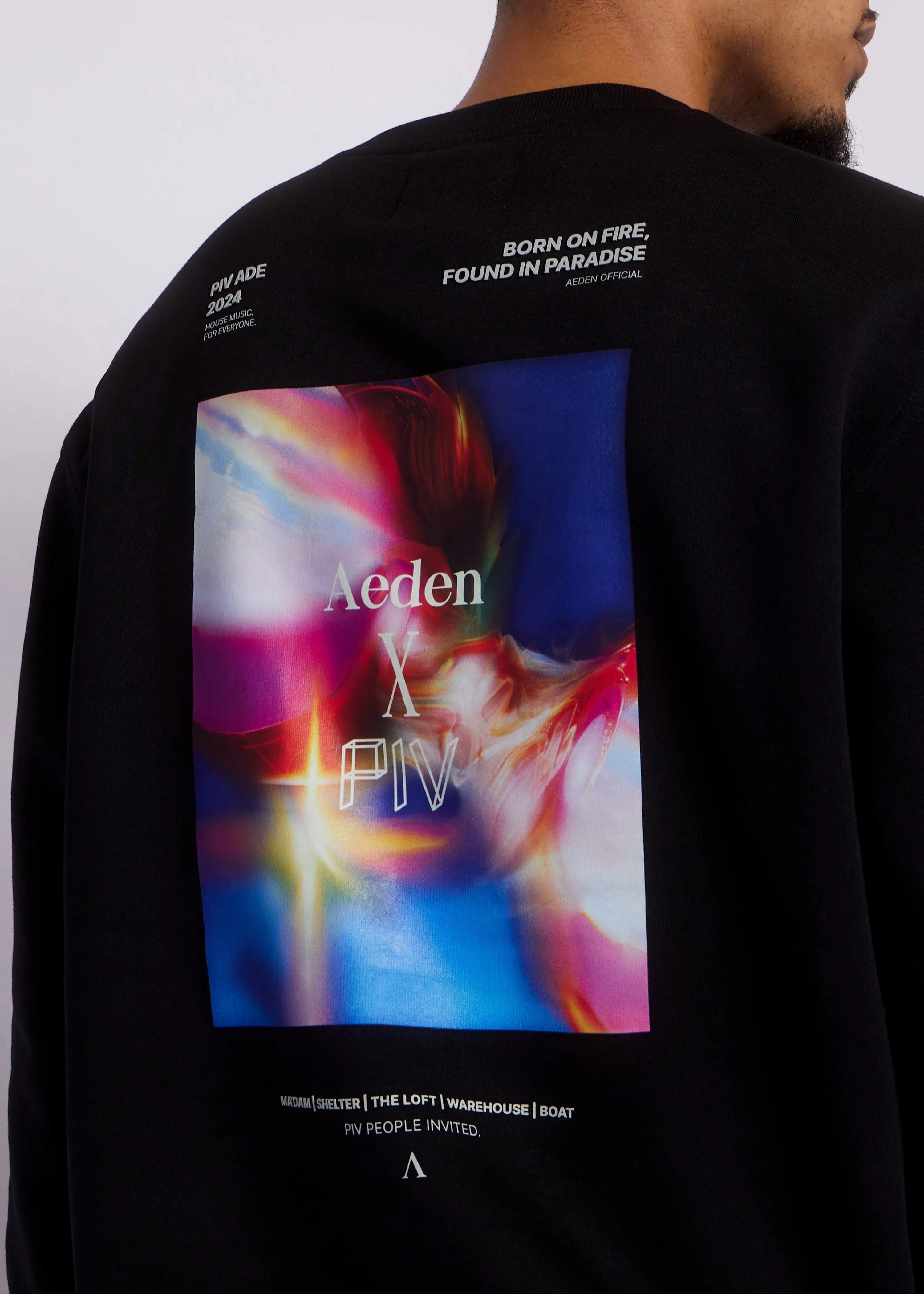 AEDEN x PIV Crewneck | Black sold by Aeden Official product image thumbnail 3
