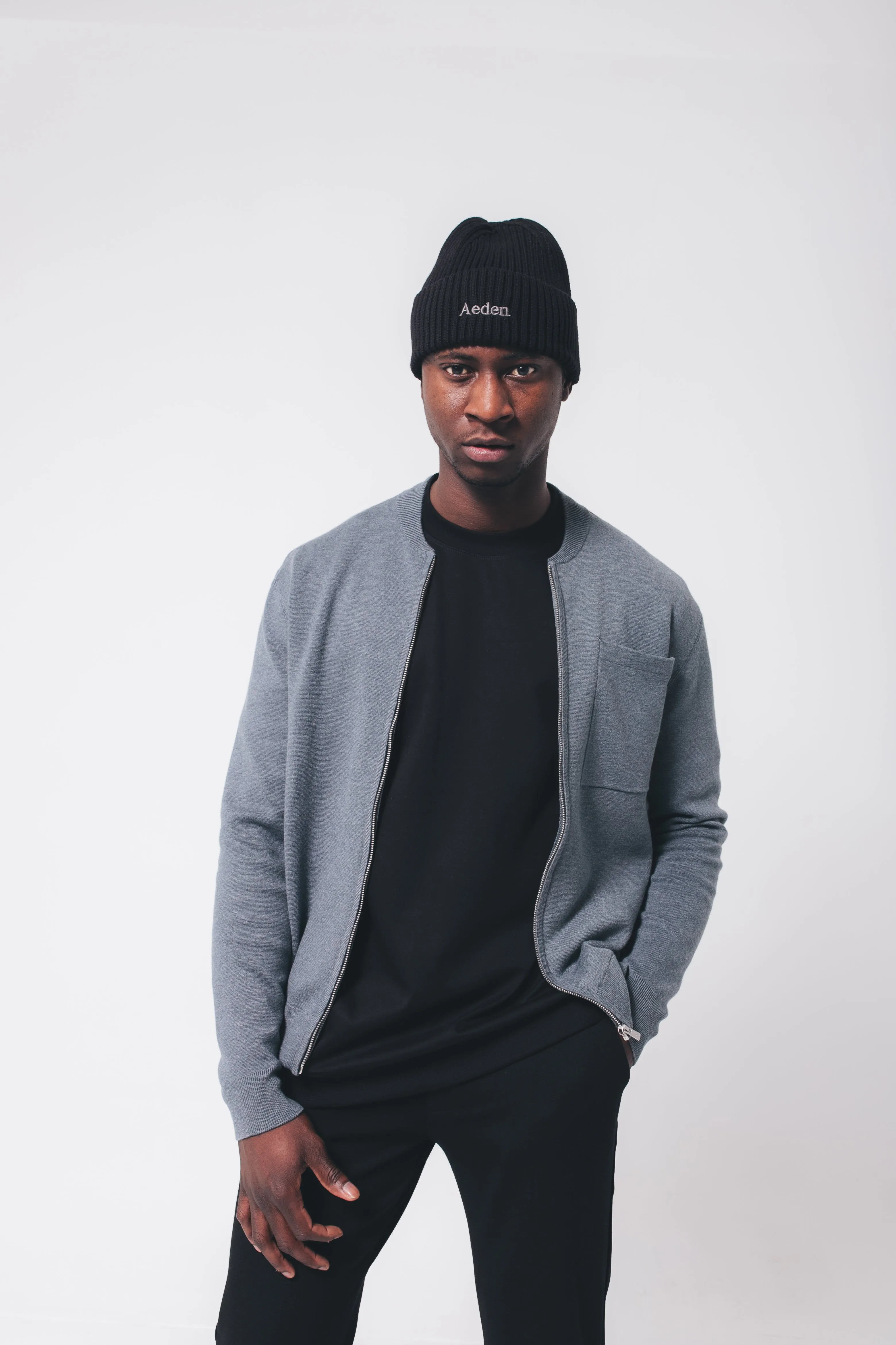 Zev Knit | Grey/Blue sold by Aeden Official product image thumbnail 3