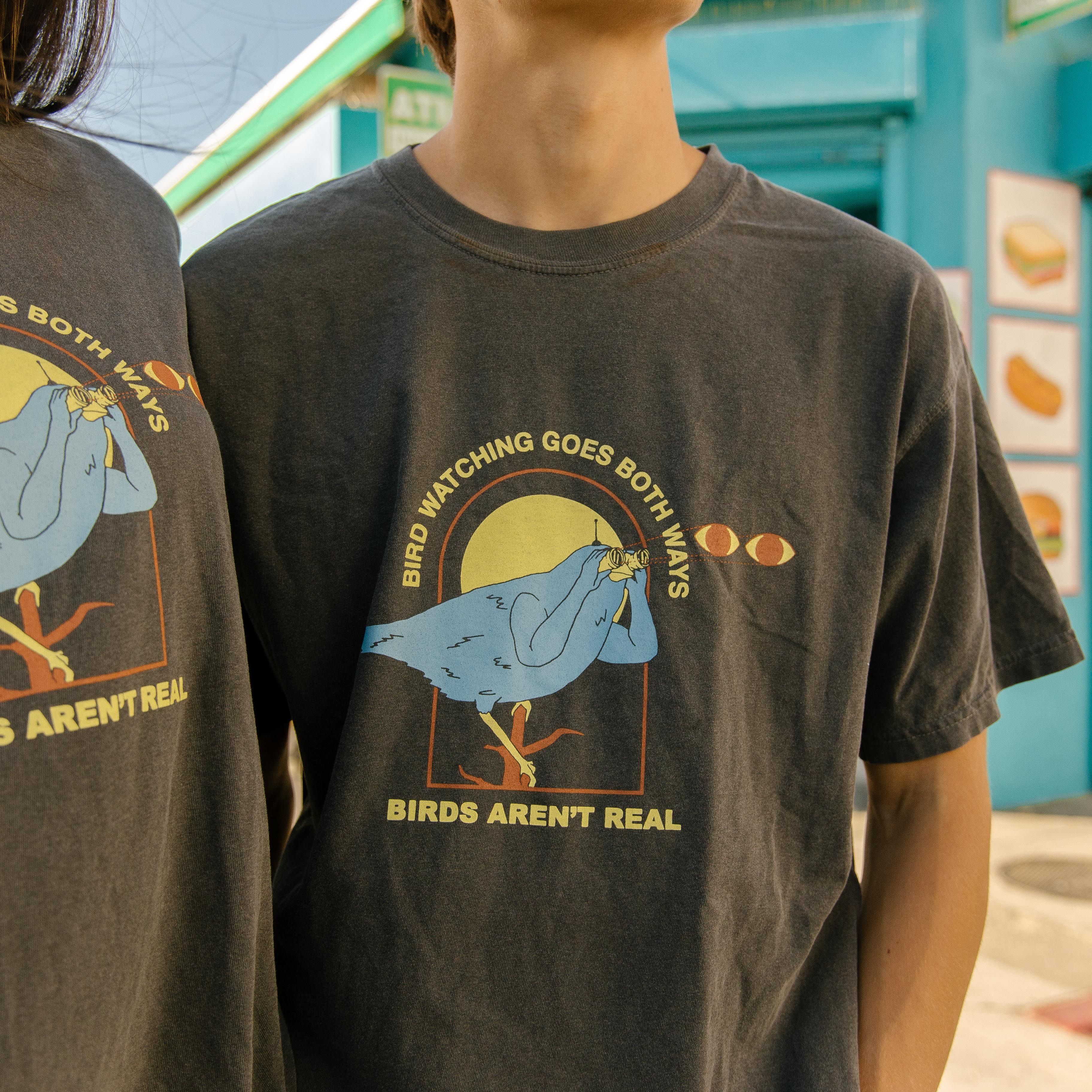 Birdwatching Shirt (Dark) sold by Birds Aren’t Real product image thumbnail 3