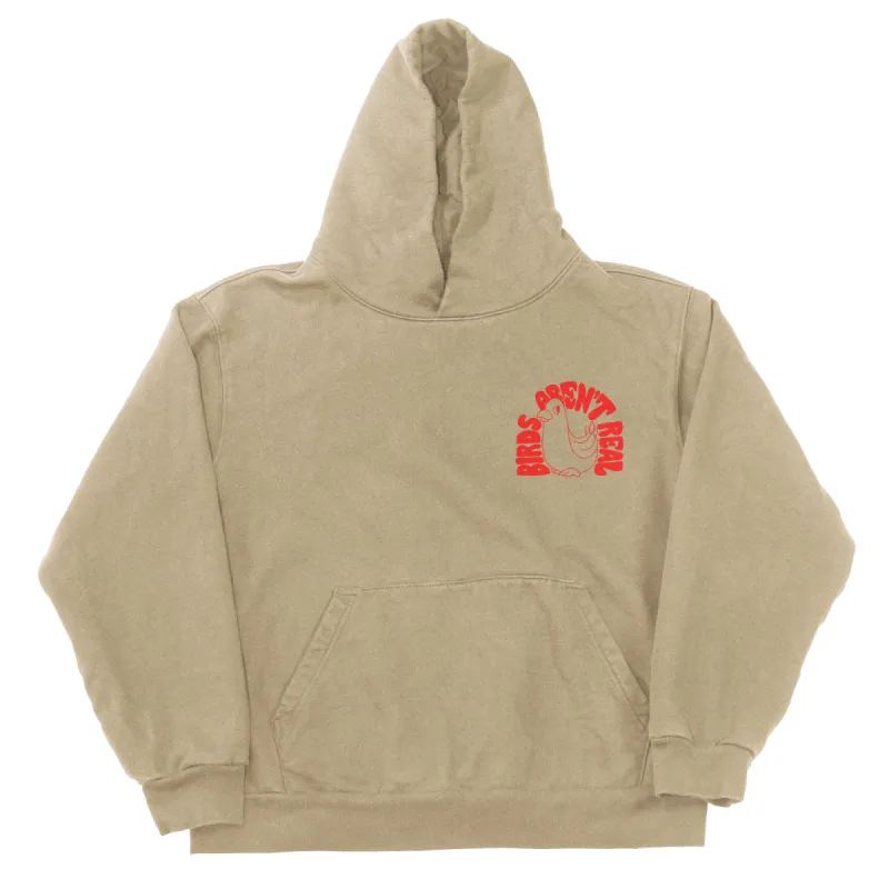 Birds Aren't Real Hoodie (Tan) sold by Birds Aren’t Real