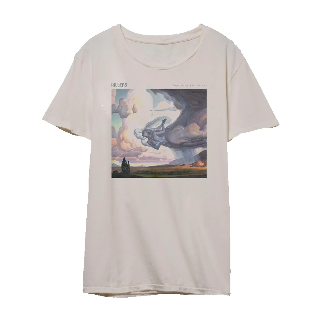 Imploding the Mirage Cover Art T-Shirt (Beige) sold by The Killers
