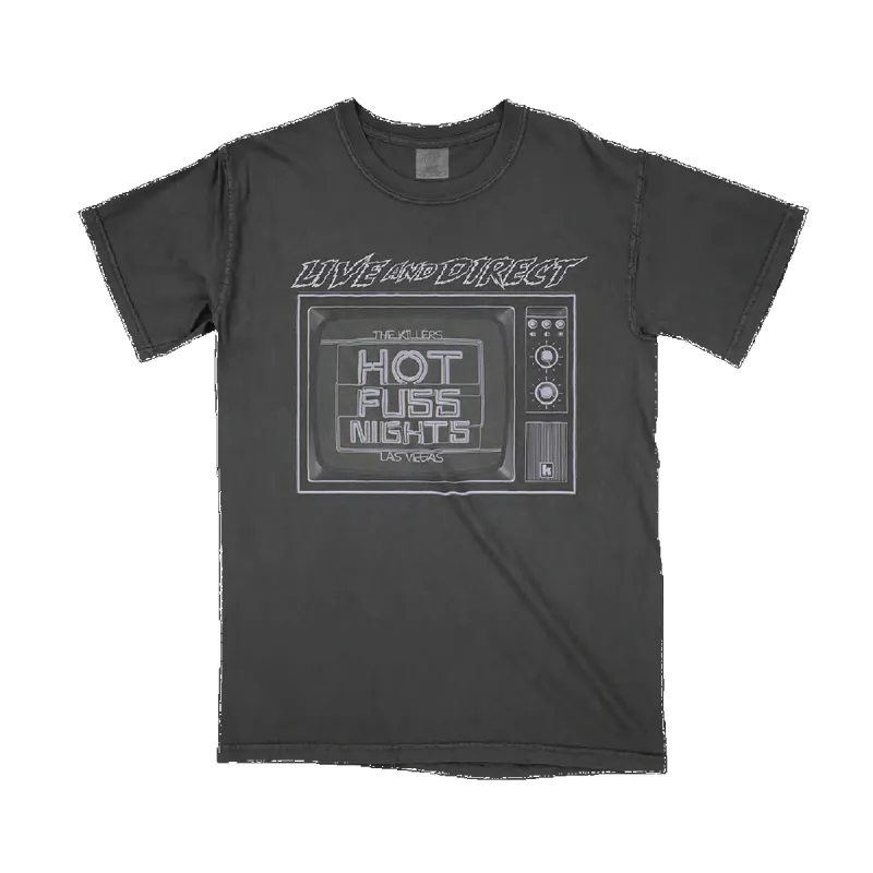 LIVE AND DIRECT HOT FUSS NIGHTS T-SHIRT sold by The Killers