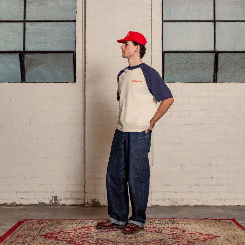 RAGLAN TEE | VINTAGE NAVY sold by Someday Fabrications product image thumbnail 4