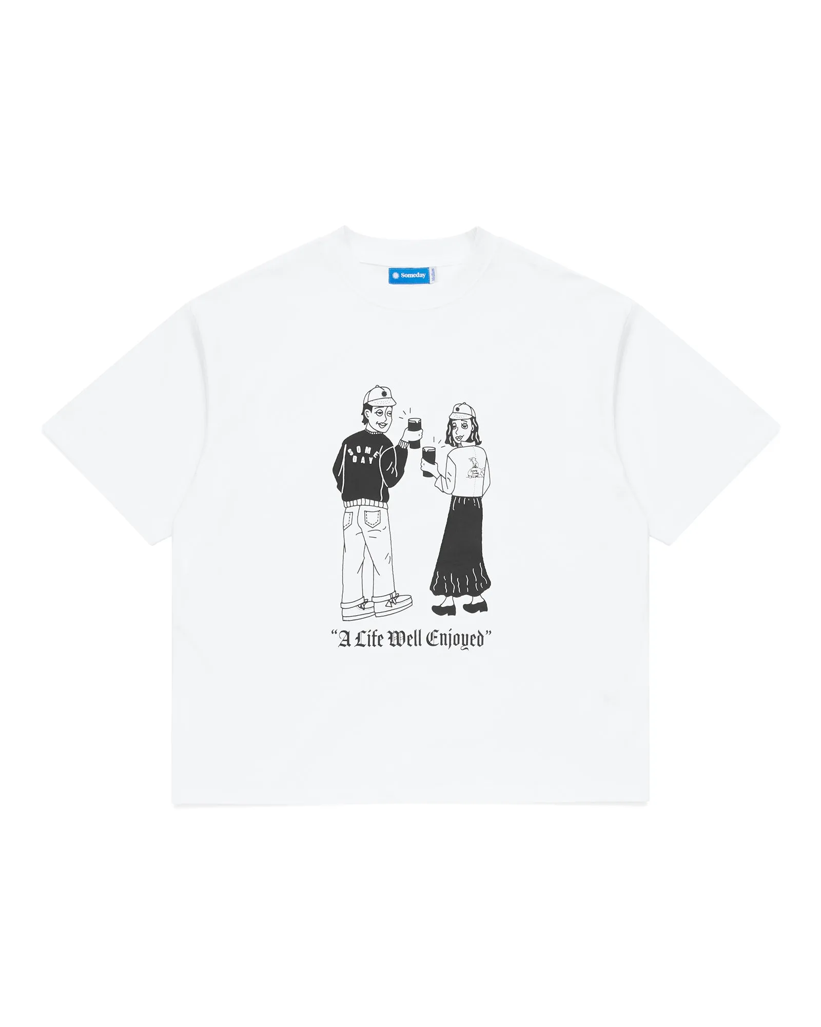 CHEERS TEE | WHITE sold by Someday Fabrications