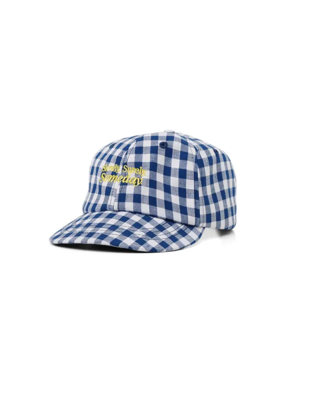 SLOWLY, SURELY BENDY BRIM | GINGHAM BLUE made by Someday Fabrications