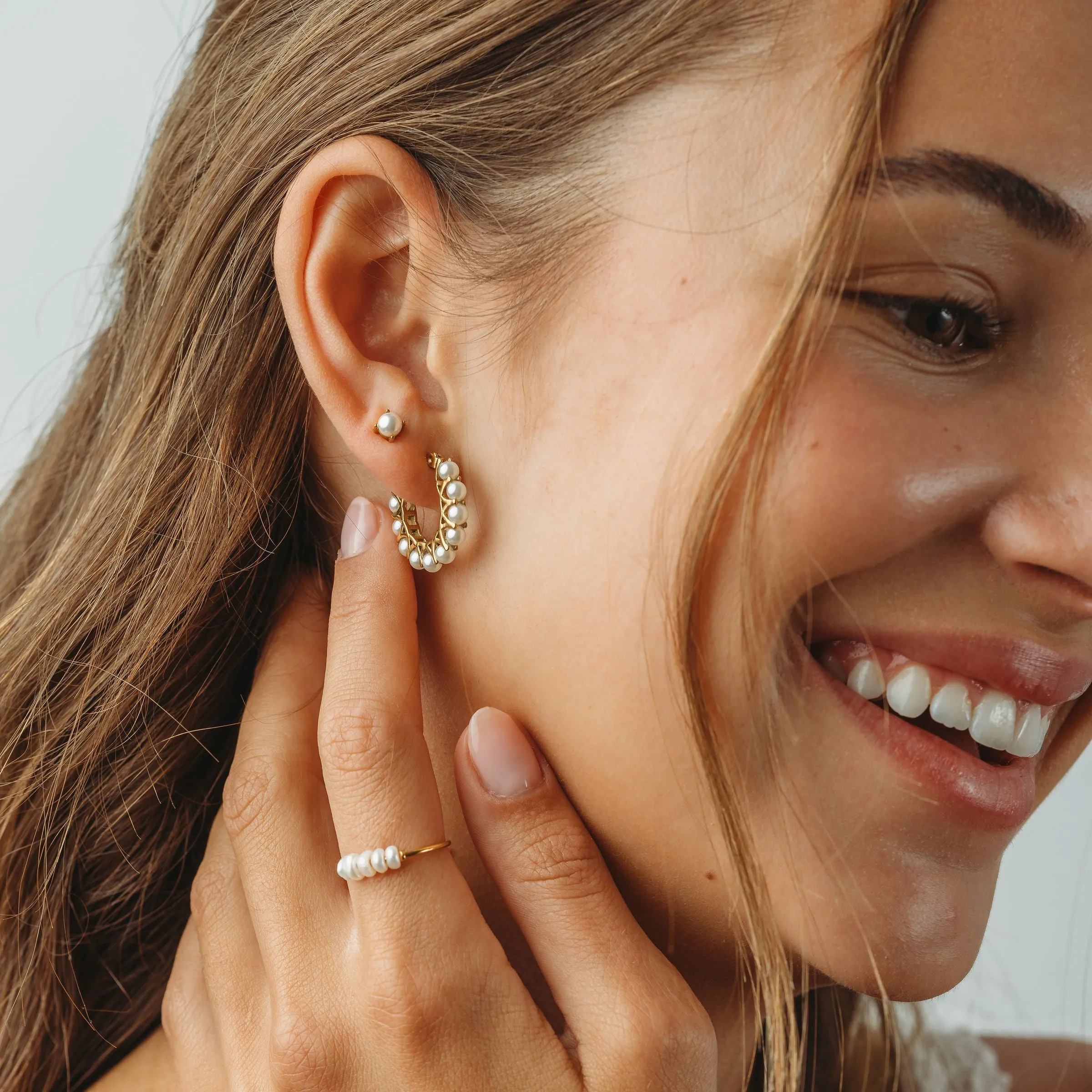 Salted Pearl Studs sold by Salty Cali product image thumbnail 2