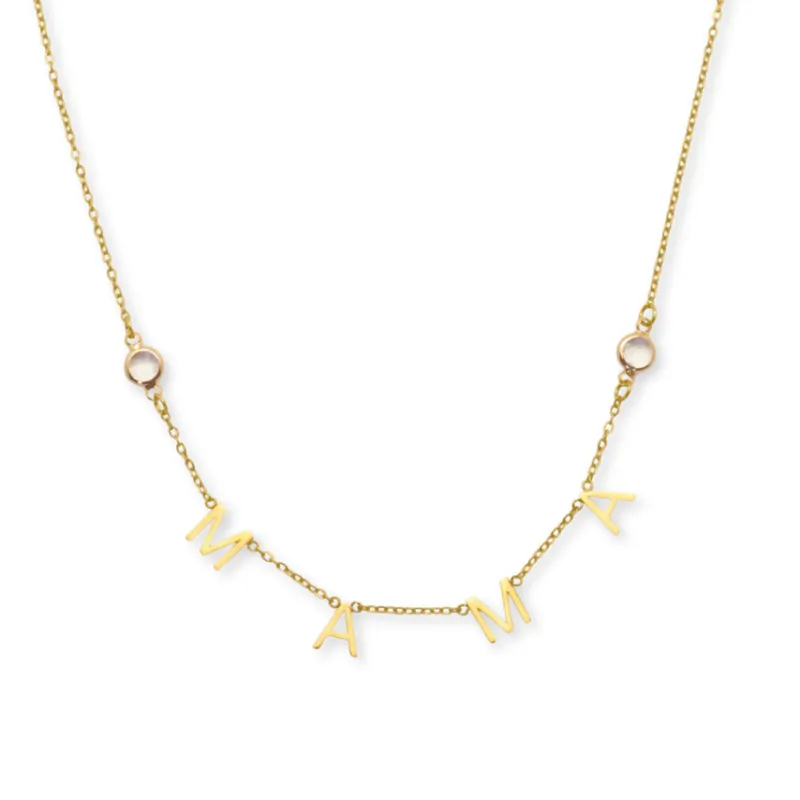 Bold Mama Letters Necklace made by Salty Cali