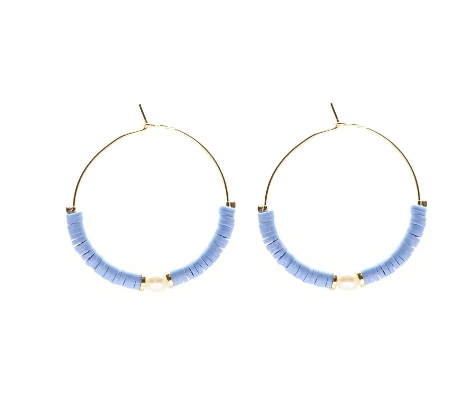 Windansea Hoops ~ Salty Shells made by Salty Cali