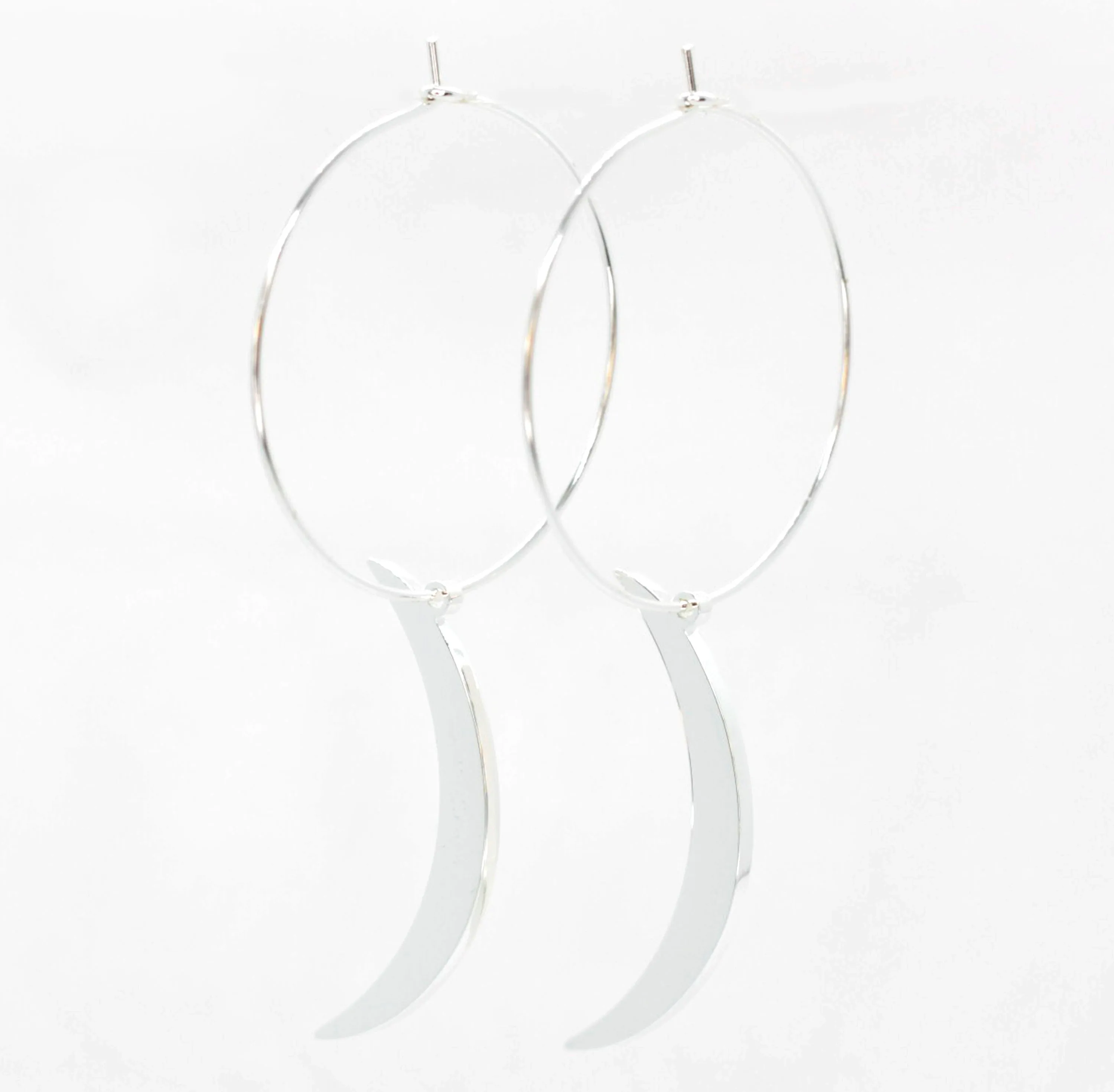 Crescent Moon Hoops ~ Salty Pendants sold by Salty Cali product image thumbnail 5