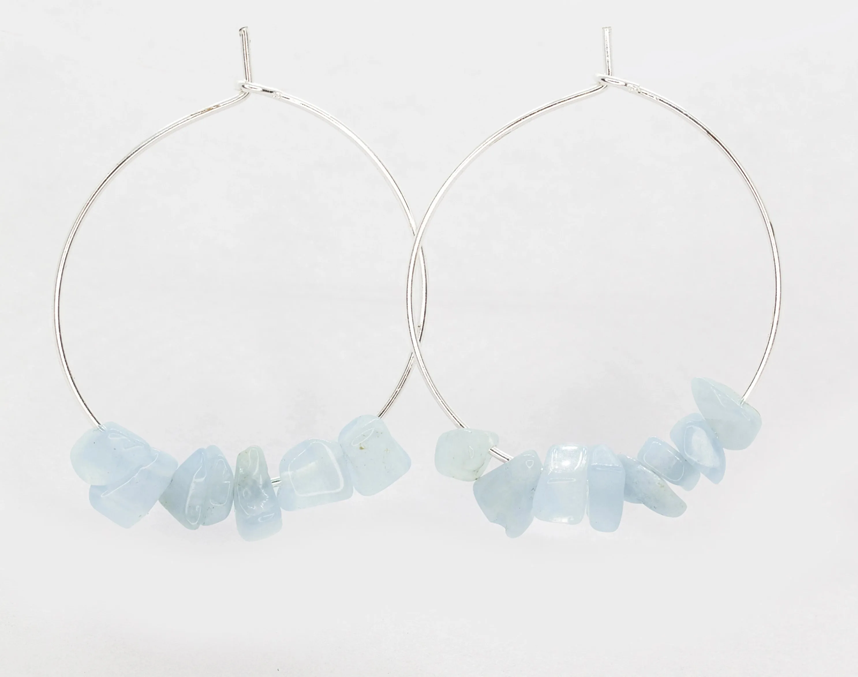 Rock Candy ~ Aquamarine Hoops sold by Salty Cali product image thumbnail 2