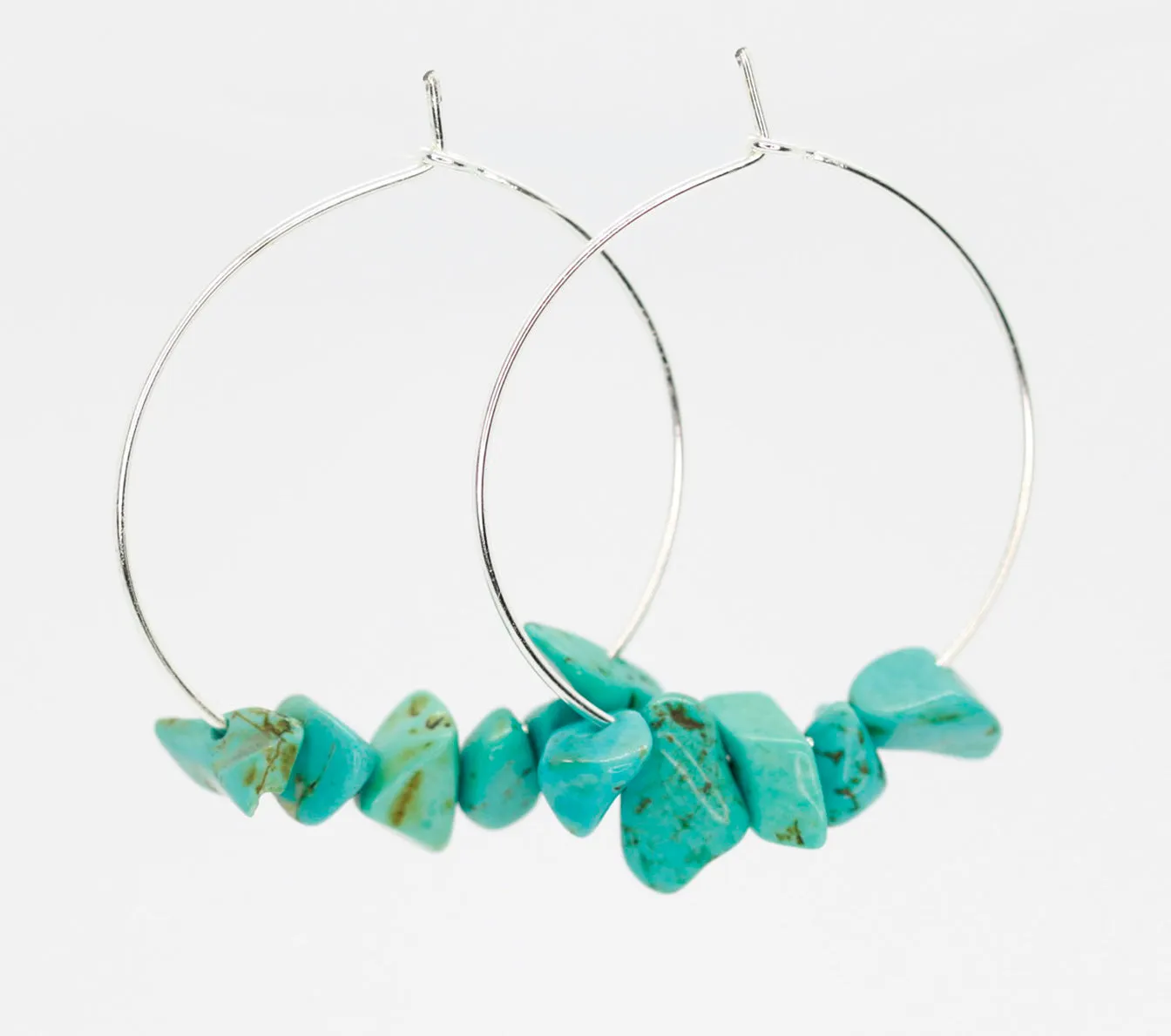 Rock Candy ~ Turquoise Hoops sold by Salty Cali product image thumbnail 3