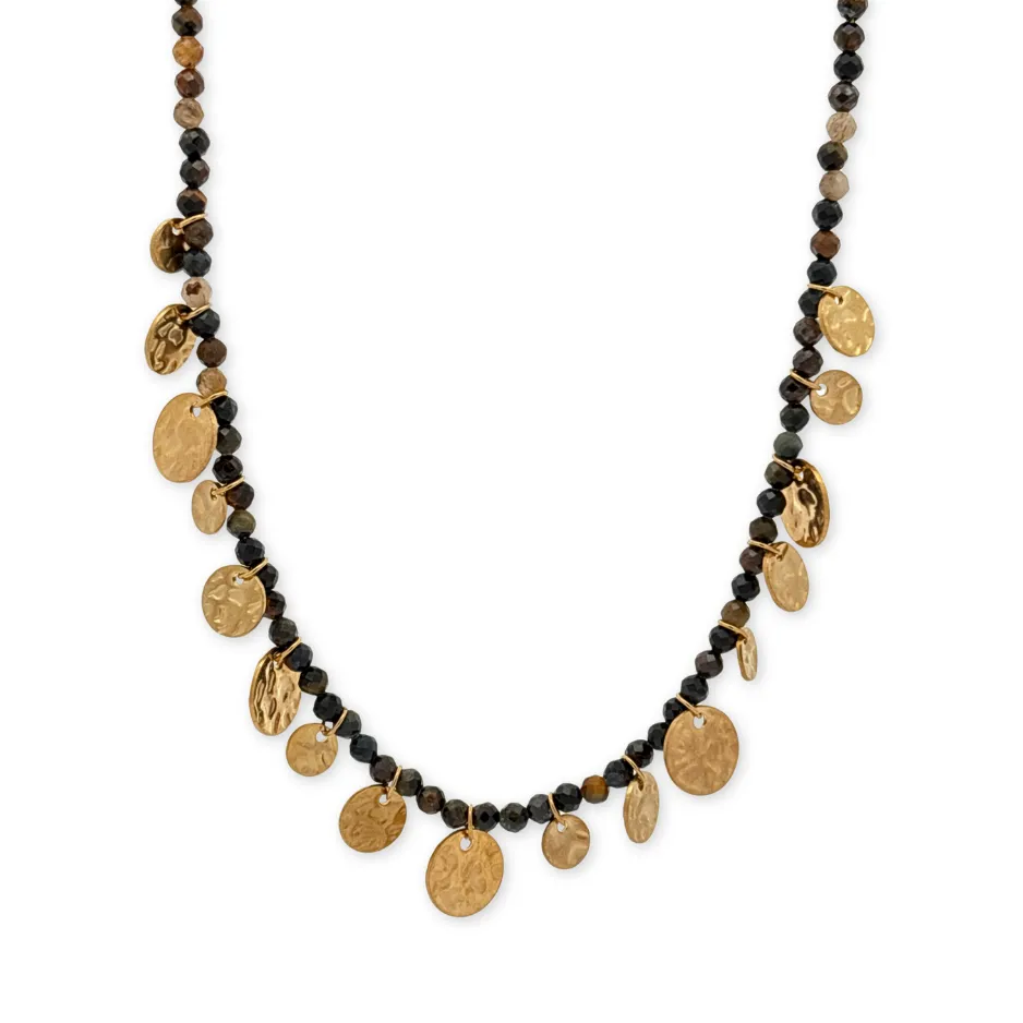 Gold Coin Beaded Necklace sold by Salty Cali