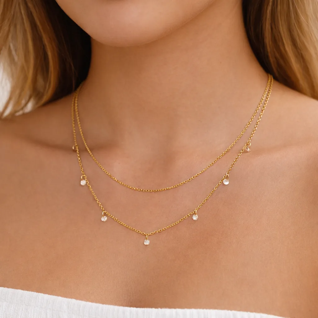 Glimmer Double Strand Necklace sold by Salty Cali product image thumbnail 2