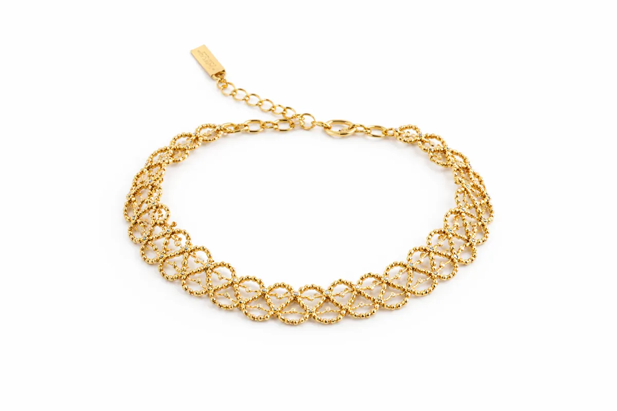 Gold Lace Bracelet made by Salty Cali