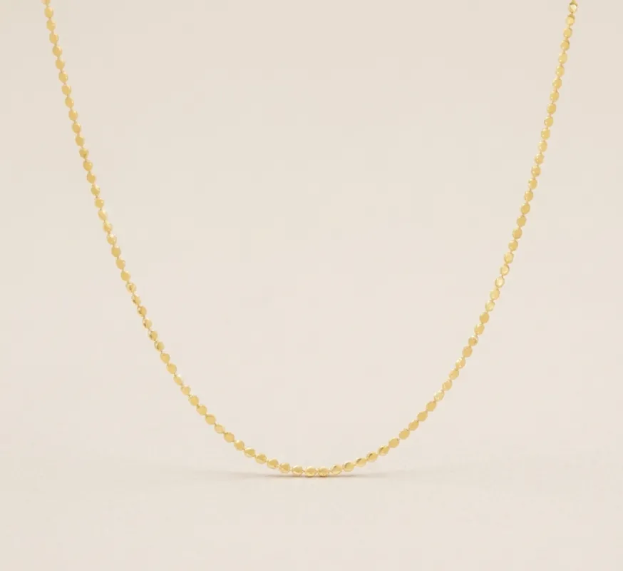 Golden Bead Chain Necklace made by Salty Cali