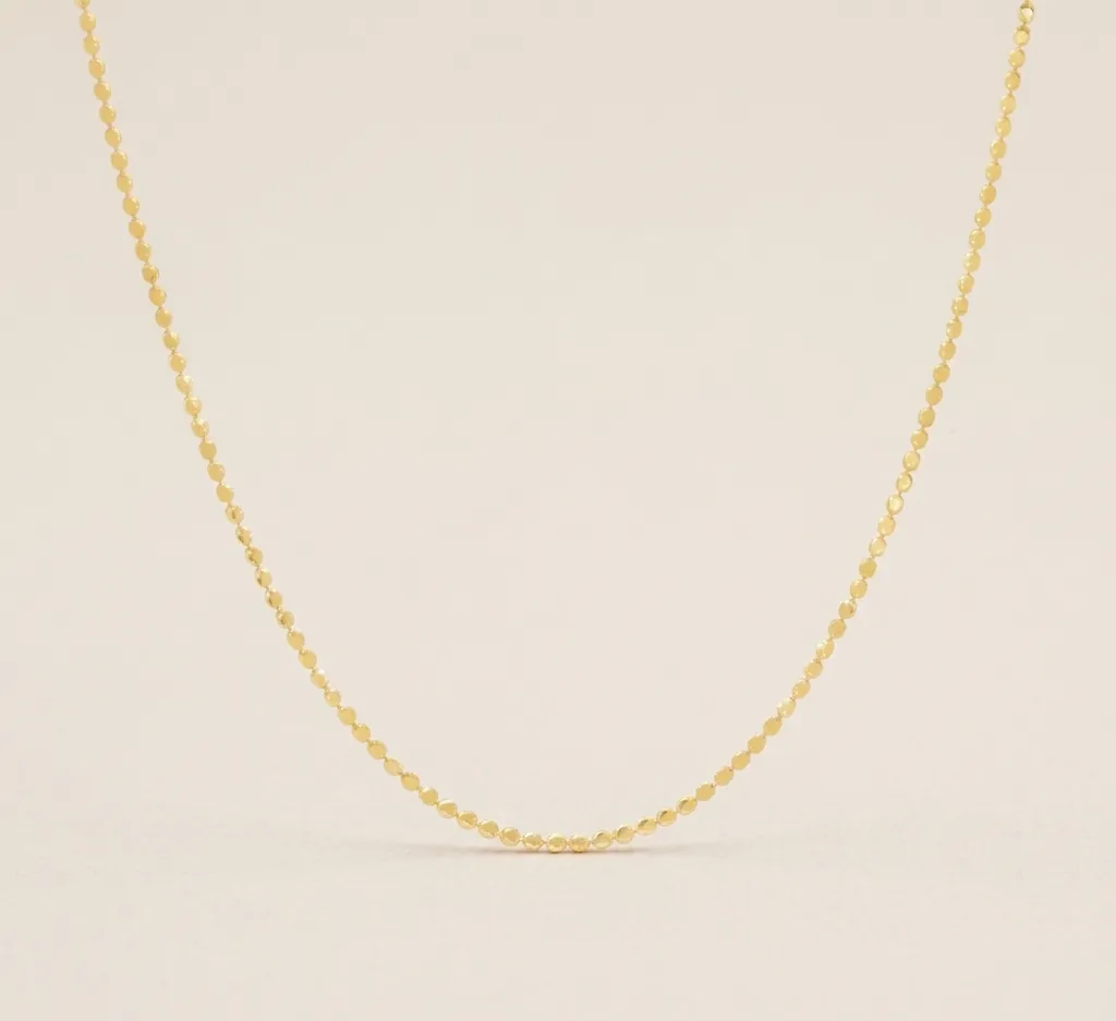 Golden Bead Chain Necklace sold by Salty Cali