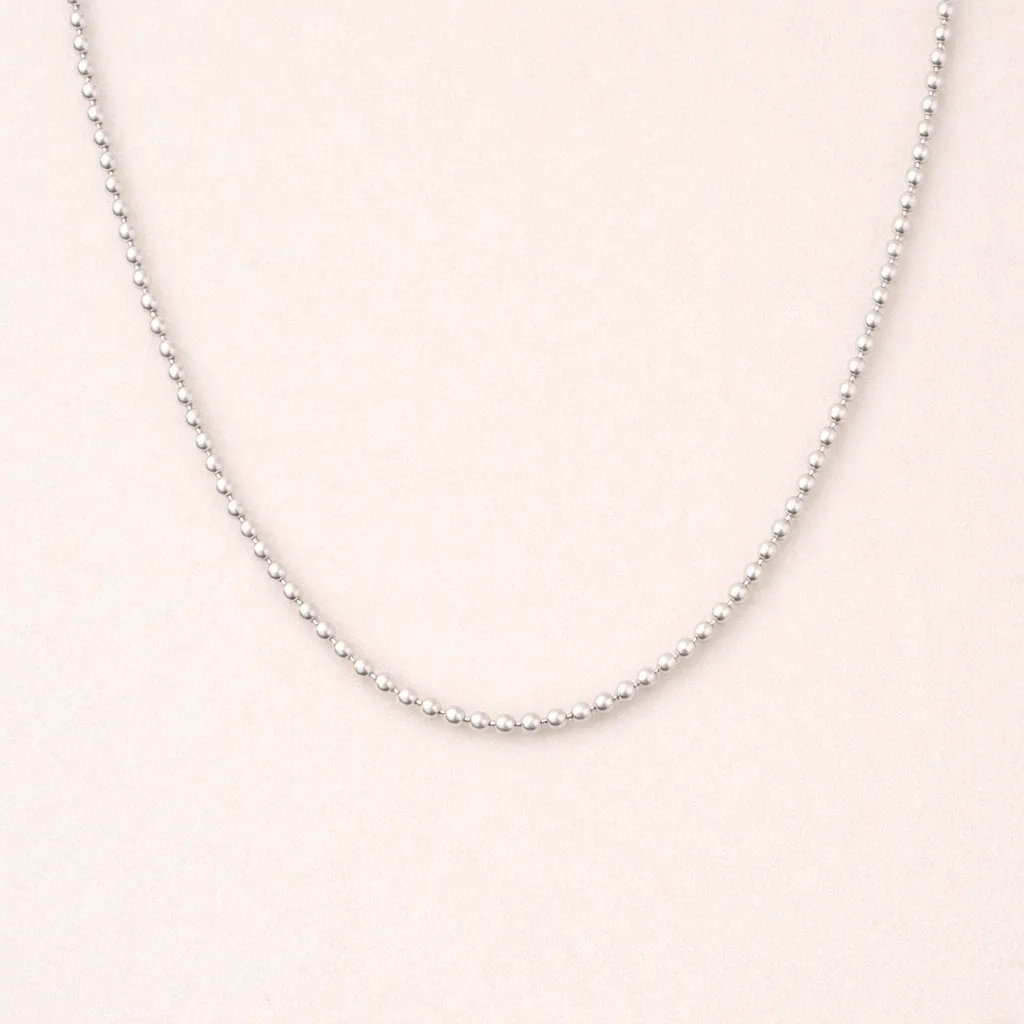Golden Bead Chain Necklace sold by Salty Cali product image thumbnail 3