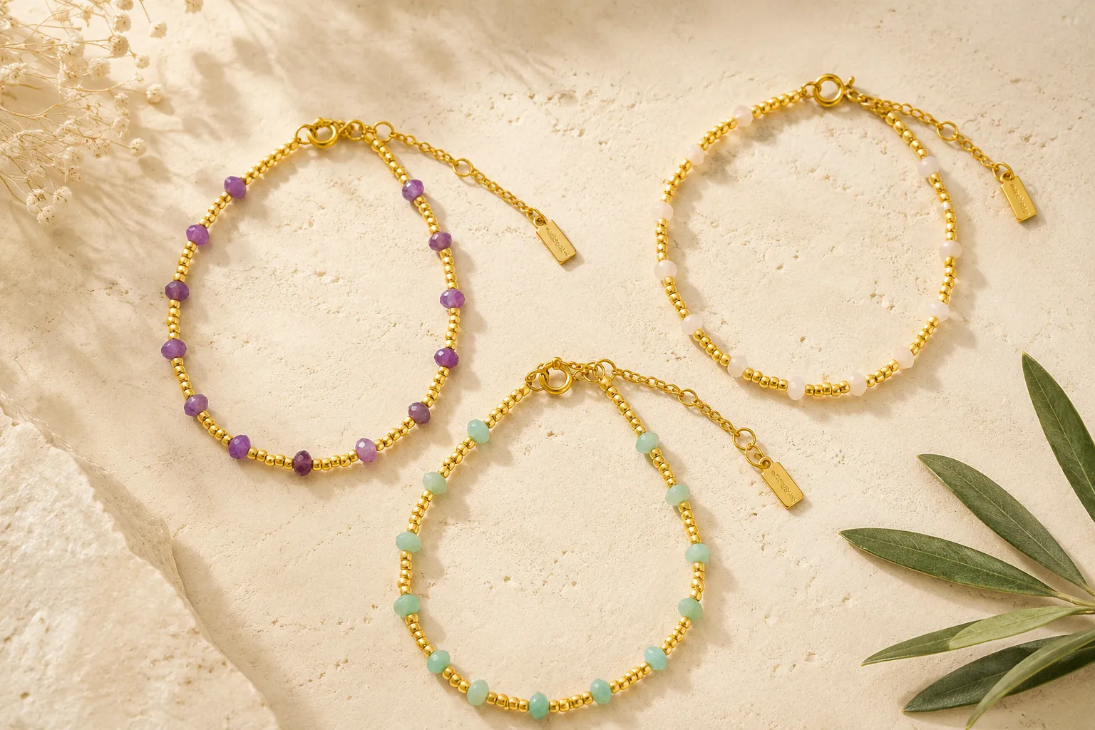 Beaded Gemstone Bracelet sold by Salty Cali product image thumbnail 4