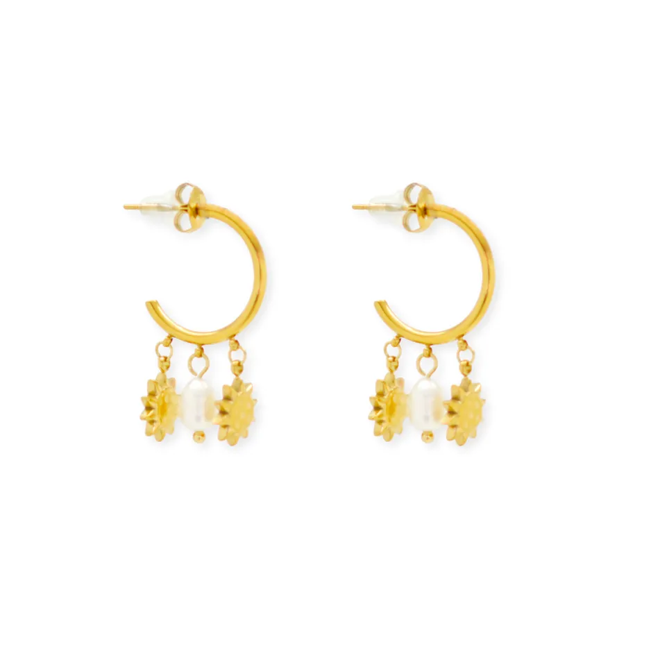 Sunbeam Pearl Hoops sold by Salty Cali product image thumbnail 2