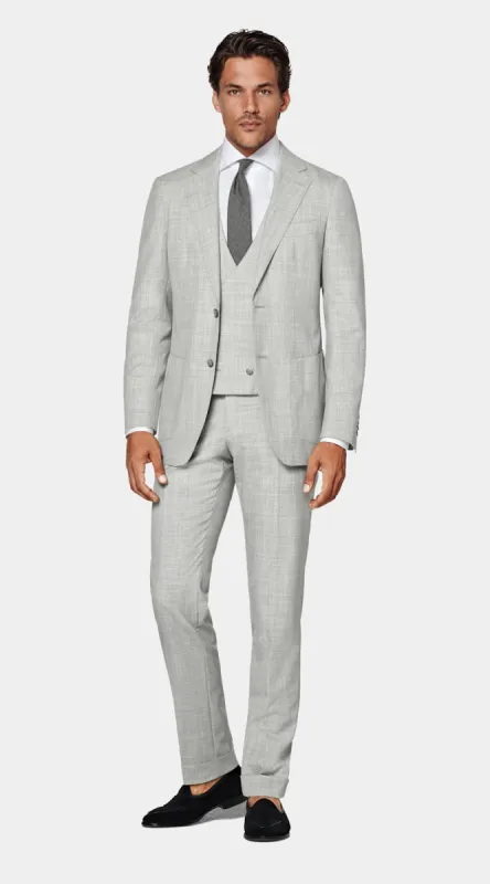 Light Grey Three-Piece Tailored Fit Havana Suit sold by Suit Supply