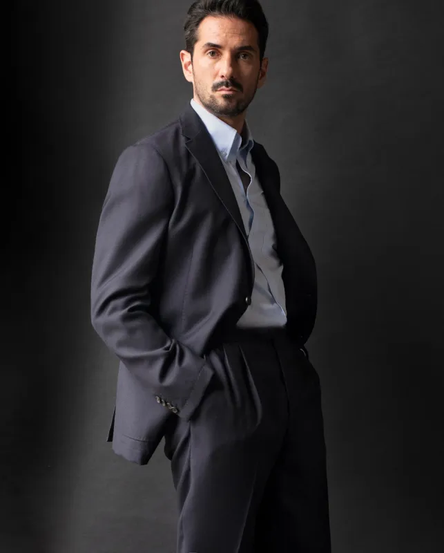 Barnes Navy Wool Blazer sold by The Workers Club