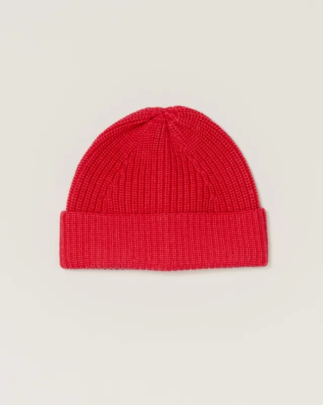 Red Merino Wool Beanie sold by The Workers Club