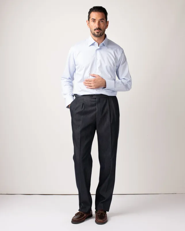 Henry Wool Pleated Chinos made by The Workers Club