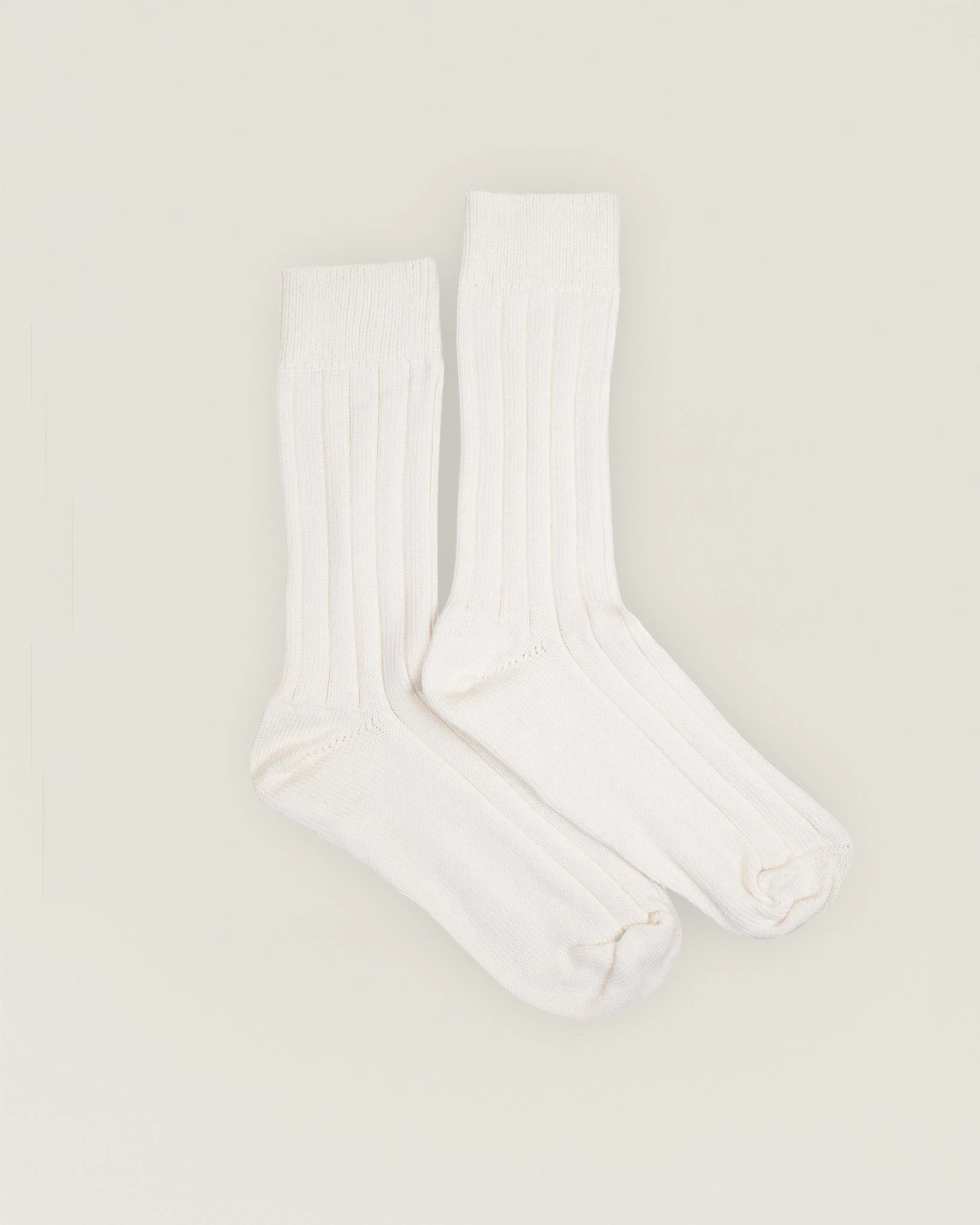 CHALK WHITE MERINO WOOL SOCKS sold by The Workers Club product image thumbnail 2