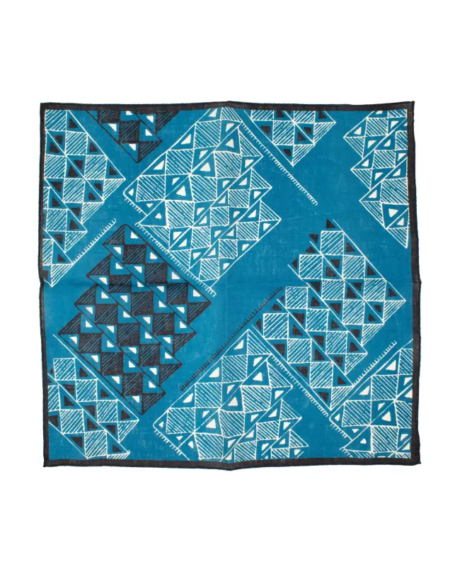 Tile Print Linen Bandana sold by The Workers Club
