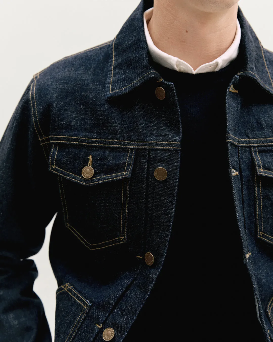 Rinse Wash Indigo Birch Denim Jacket sold by The Workers Club product image thumbnail 4