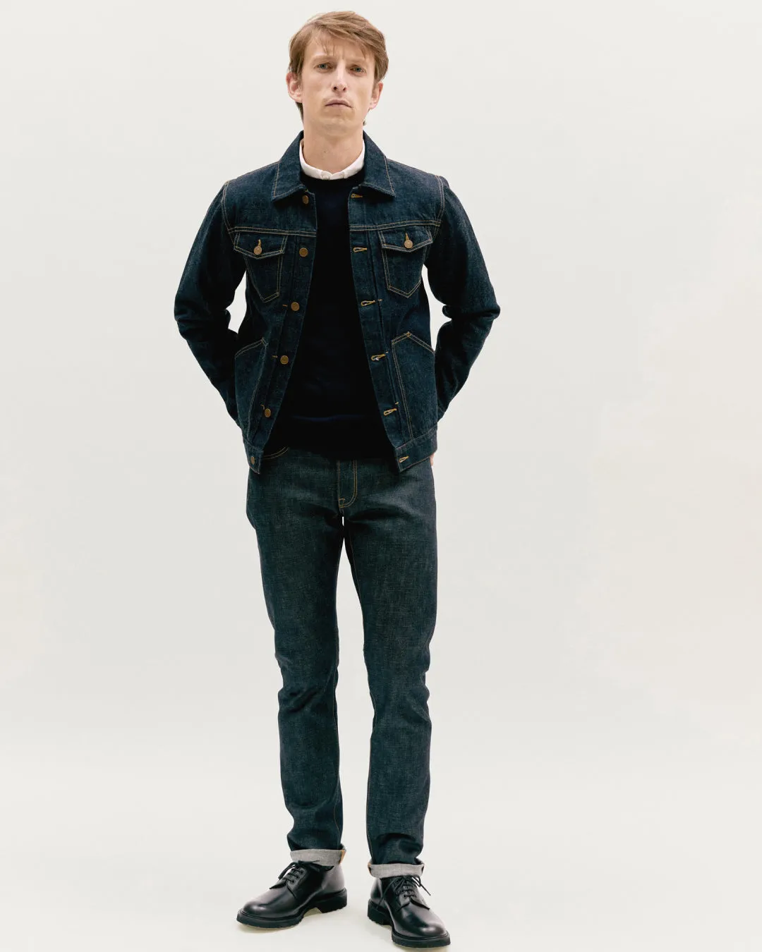 Rinse Wash Indigo Birch Denim Jacket sold by The Workers Club product image thumbnail 2