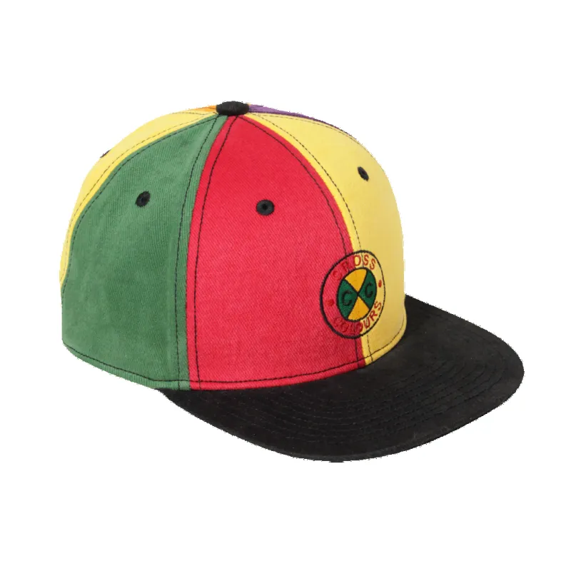Cross Colours Circle Logo Color Block Snapback made by Cross Colours